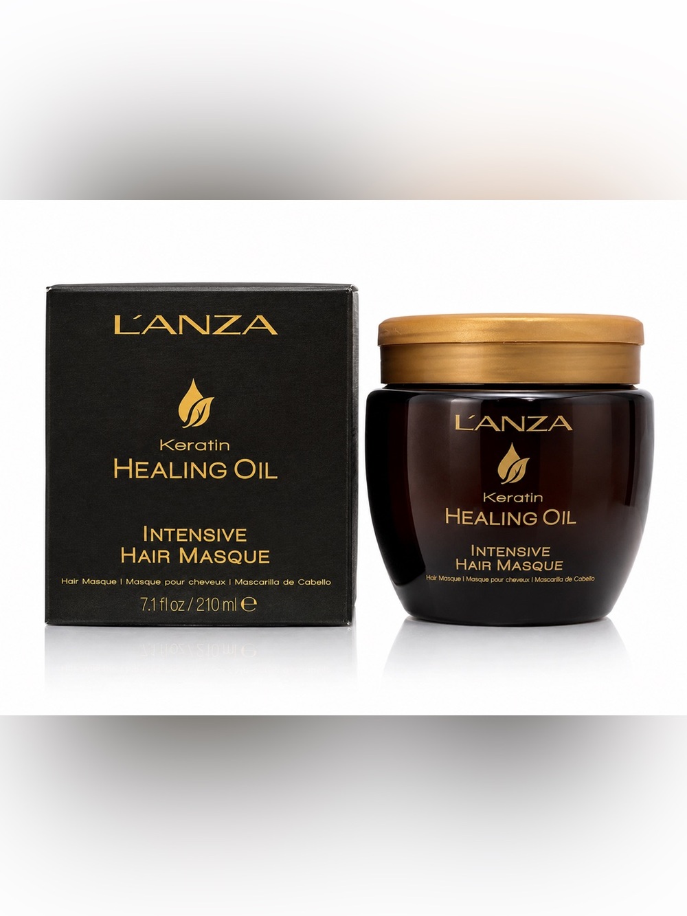 L'ANZA Keratin Healing Oil Intensive Hair Masque - Gold/Black